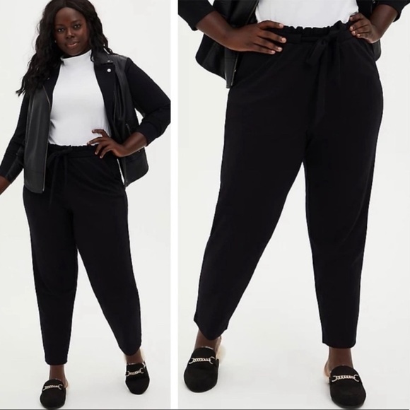 Torrid Black Ponte Drawstring Paperback Pant Size 2/2XWomen - Picture 1 of 12